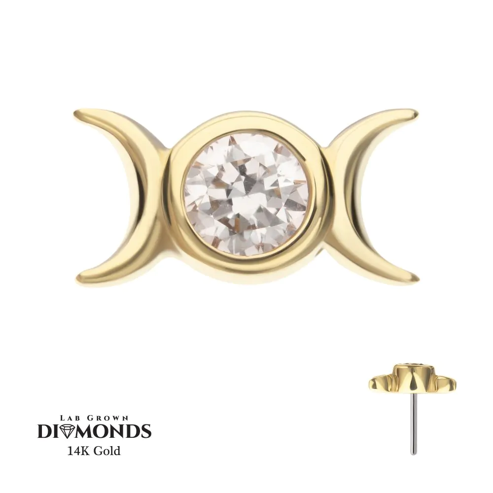 Lab Diamond Triple Moon Phase